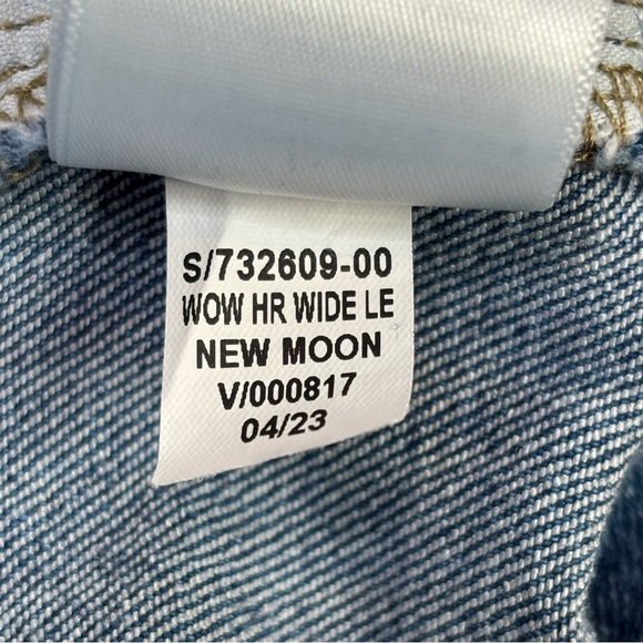 Old Navy Size 12 High Rise WOW Wide Leg Jeans Medium Wash Blue Denim “New Moon” - Picture 8 of 13
